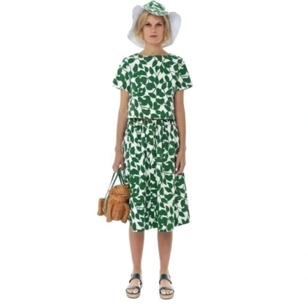 Kate Spade New York Garden Leaves Stretch Cotton Crop Top 💕